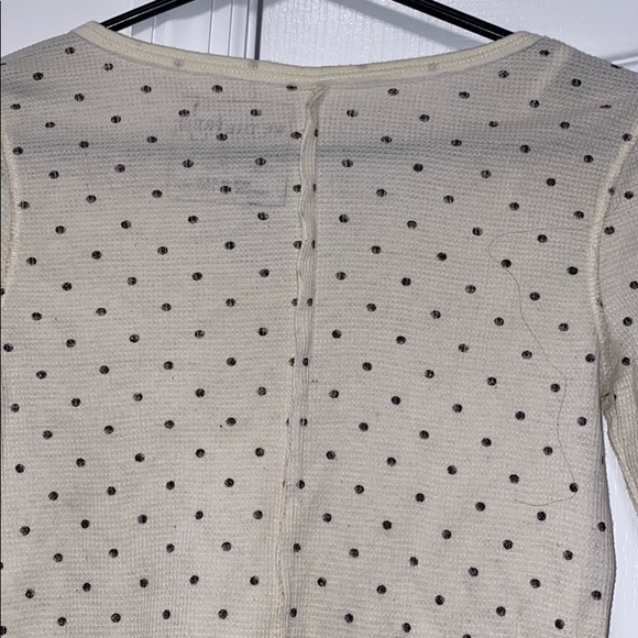 LIKE NEW! Free People Polka Dot Thermal - Picture 8 of 10